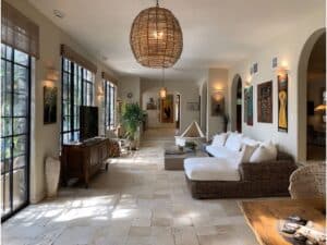 Home swapping allows the comforts of your own home wherever you go as in this sunfilled living room.